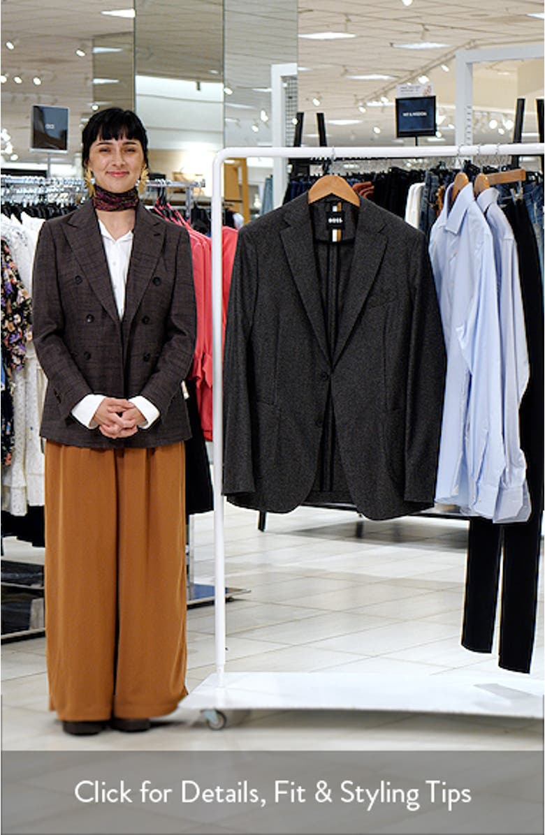 Hanry Slim Fit Brown Microcheck Virgin Wool Sport Coat, sales video thumbnail