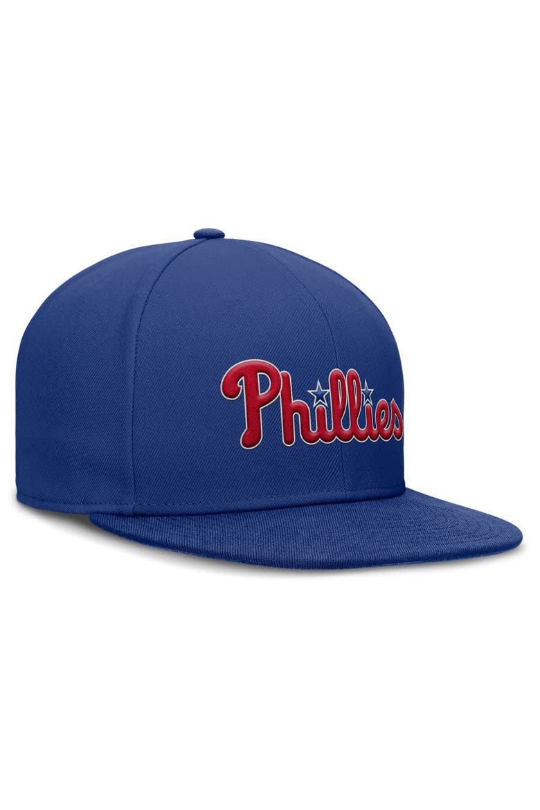 Men's Nike Royal Philadelphia Phillies Wordmark Dri-FIT Round Bill True Fitted Hat, Alternate, color, Royal
