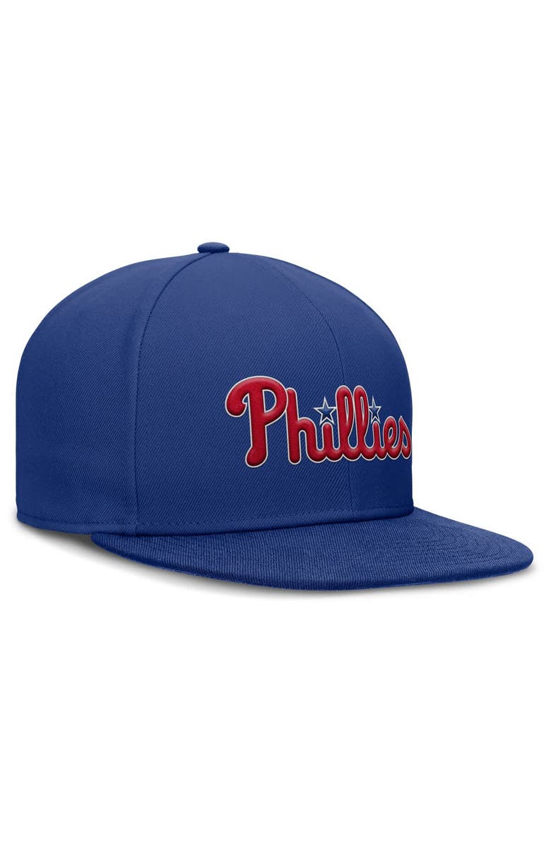 Nike Men's Nike Royal Philadelphia Phillies Wordmark Dri-FIT Round Bill True Fitted Hat, Alternate, color, Royal