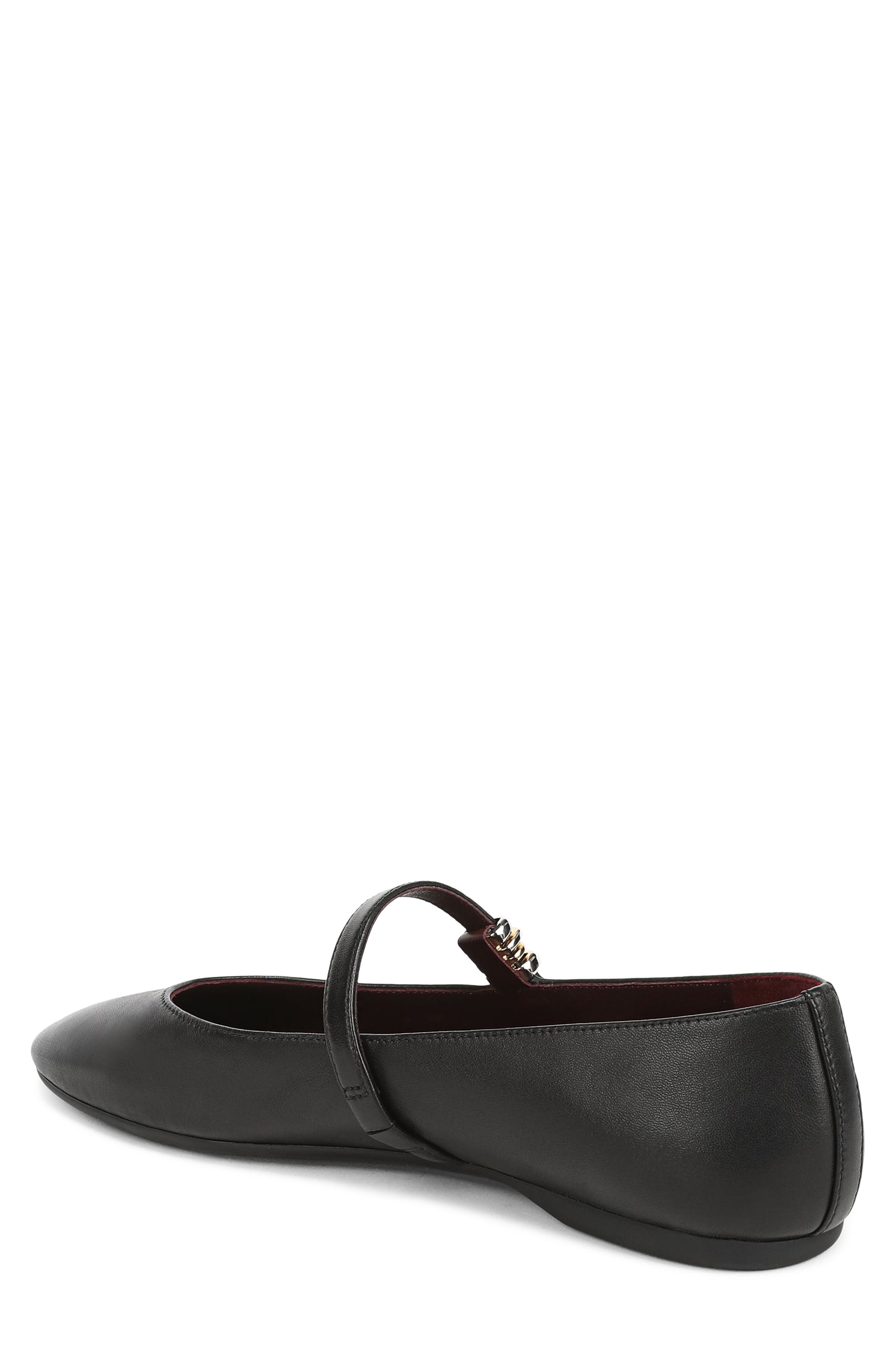 Olivette Ballet Flat, Alternate, color, BLACK LEATHER
