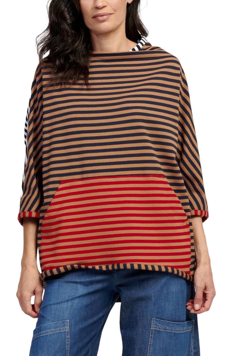 Alembika Mixed stripes mock neck top, Main, color, 