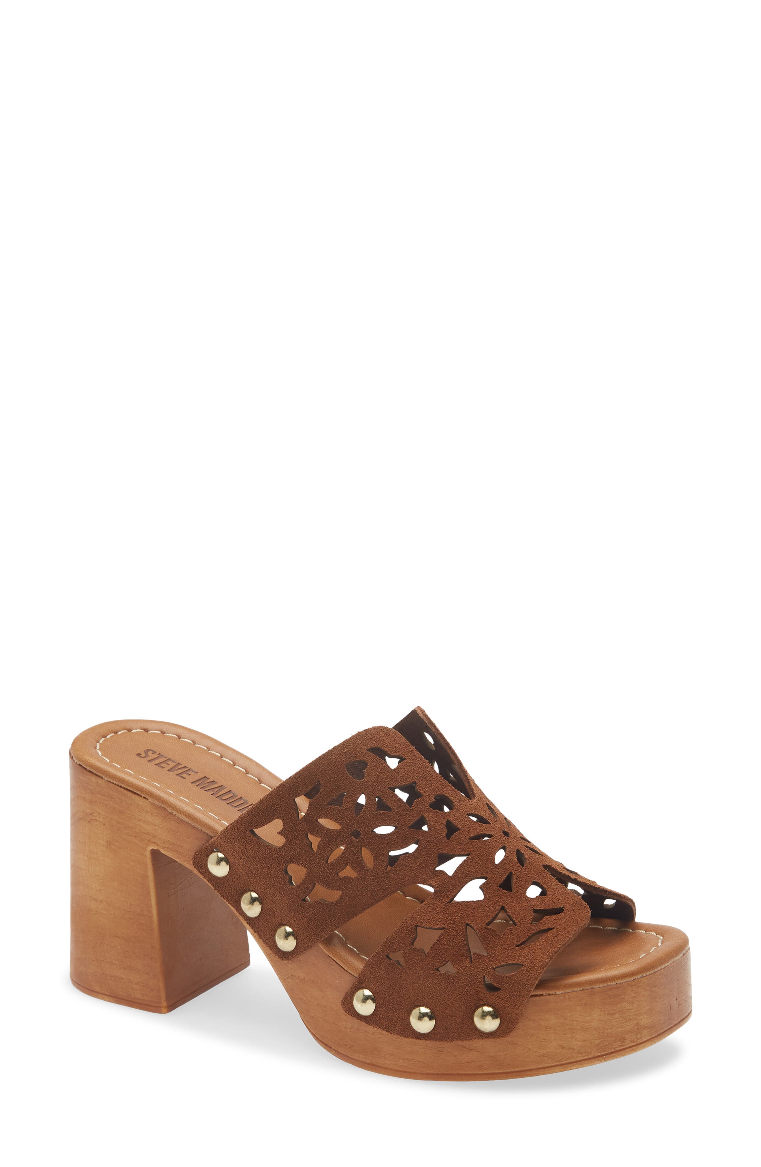 Steve Madden Sunkissed Platform Sandal, Main, color, Chestnut Suede
