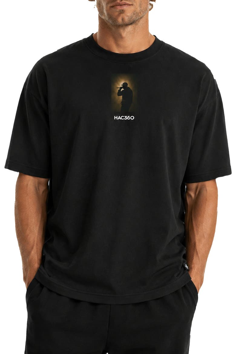 Marthyr Graphic T-Shirt, Main, color, BLACK