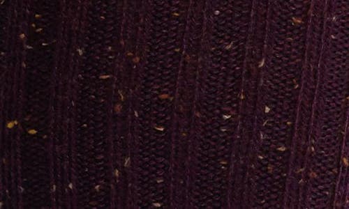 Hue Rib Tweed Knee High Socks In Burgundy