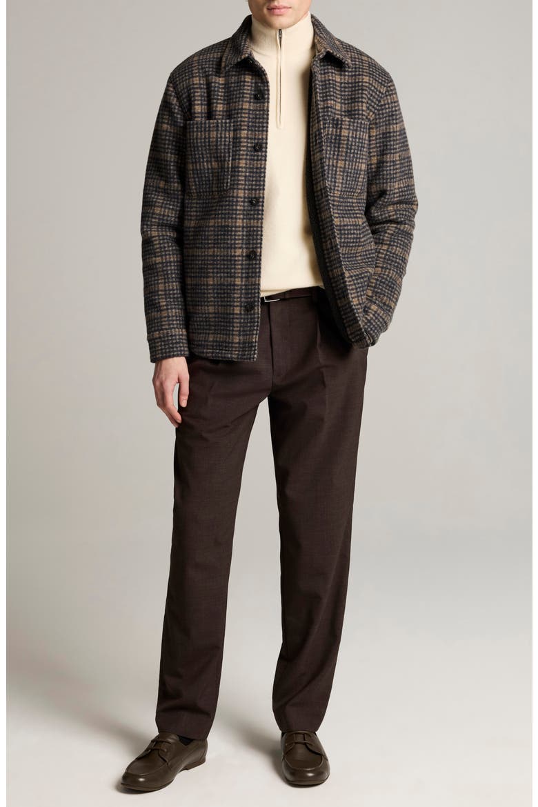 Plaid Fleece Lined Shirt Jacket, Alternate, color, COASTAL COMBO