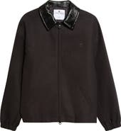 Courrèges Vinyl Collar Cotton Canvas Bomber Jacket