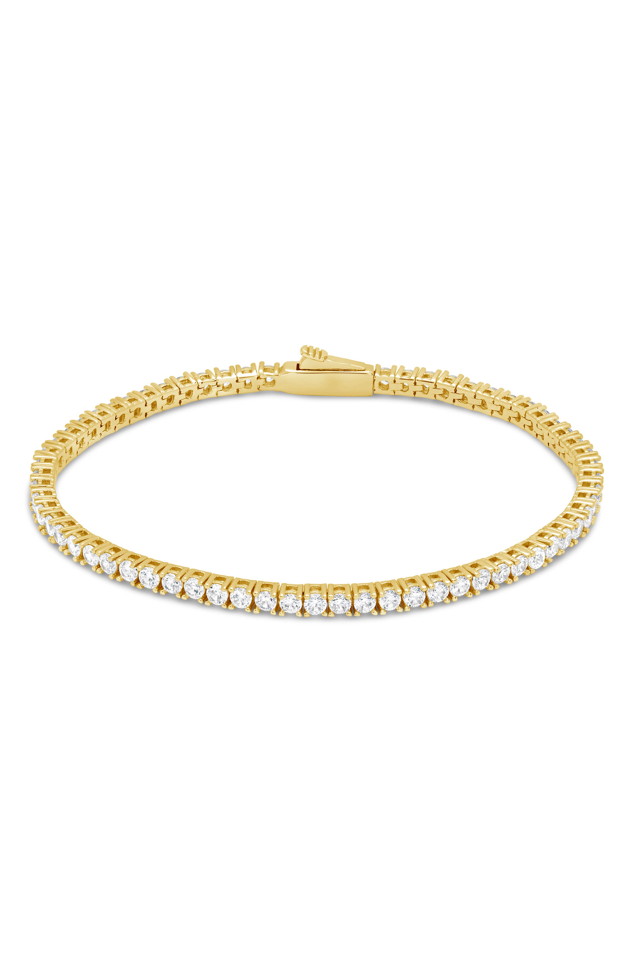 Sterling Forever 14K Gold Plated Cubic Zirconia Tennis Bracelet