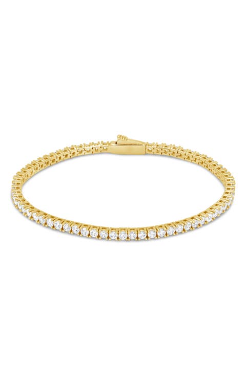 14K Gold Plated Cubic Zirconia Tennis Bracelet