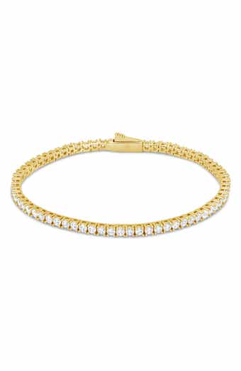 Sterling Forever 14K Gold Plated Cubic Zirconia Tennis Bracelet