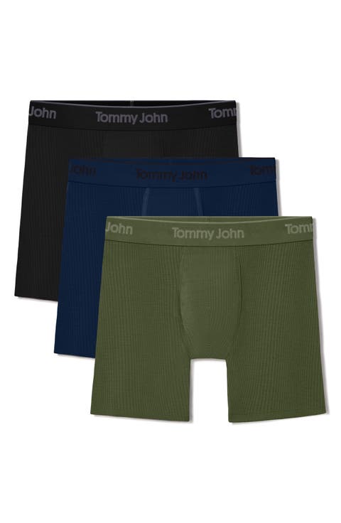 3-Pack Second Skin Luxe Rib Boxer Briefs