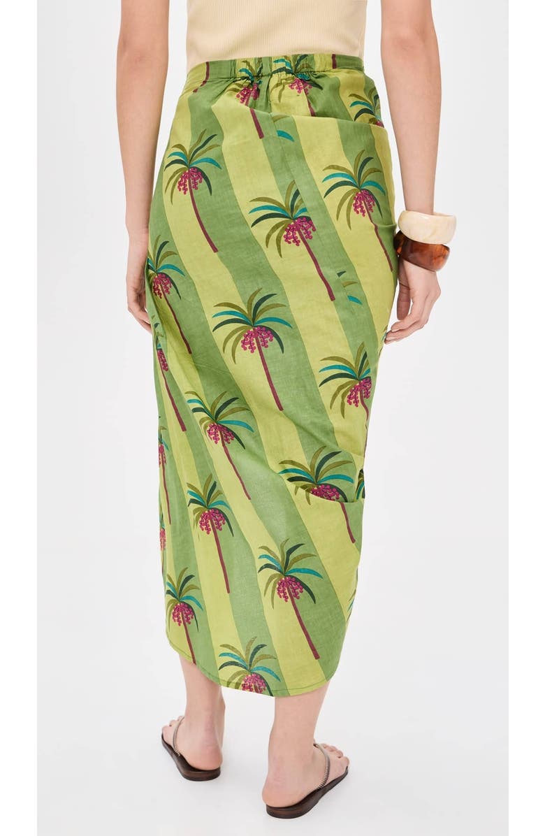 GUADALUPE DESIGN Luciana Palm Pareo Skirt, Alternate, color, Mint