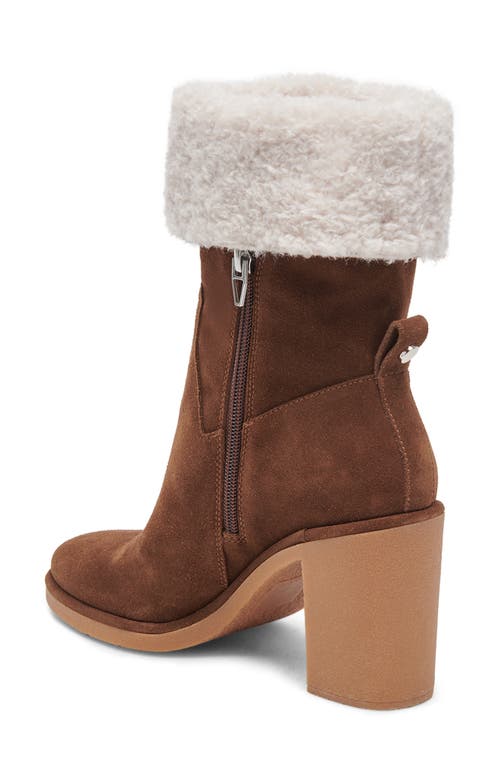 Dolce Vita Caddie Faux Shearling Lined Plush Boot In Brown