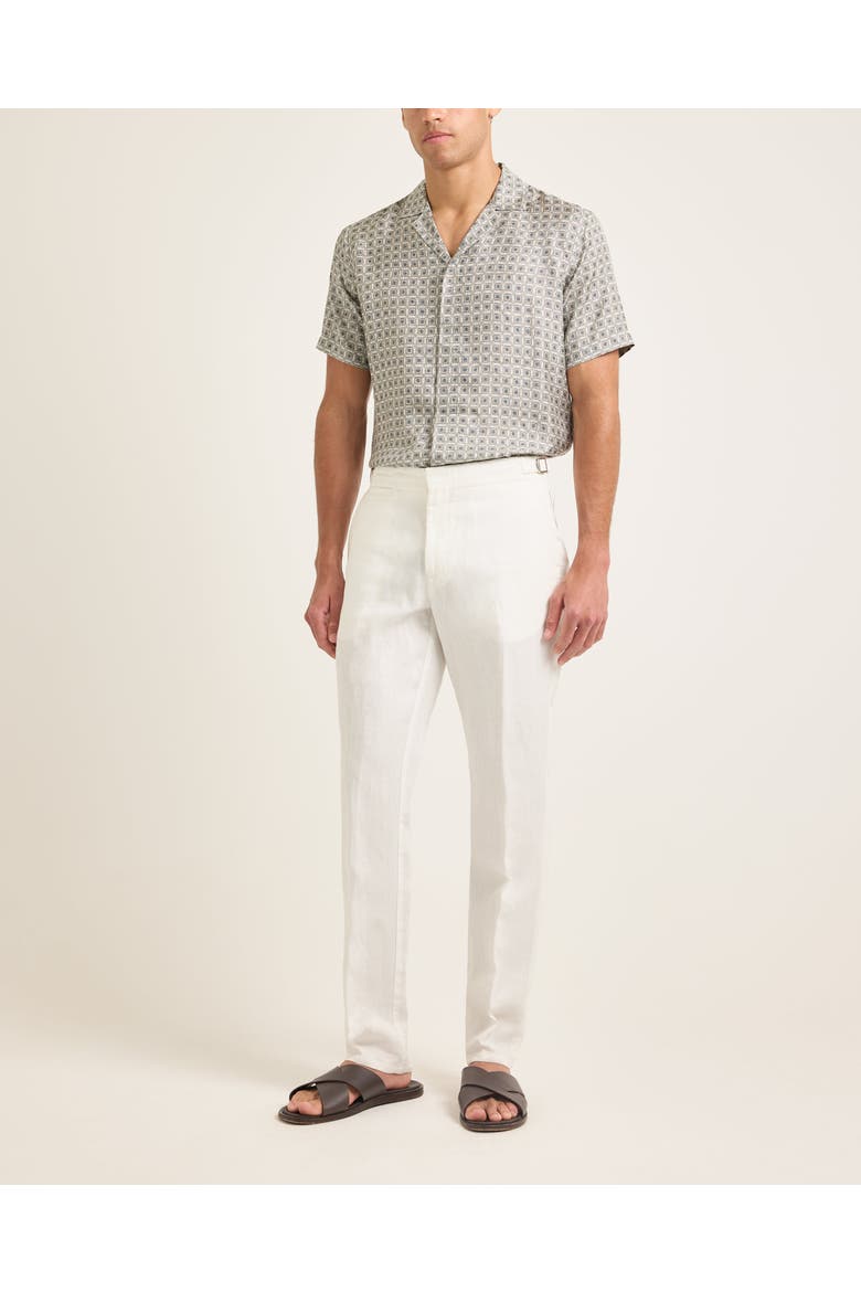 Maitan Silk Relaxed-Fit Shirt, Main, color, Latte
