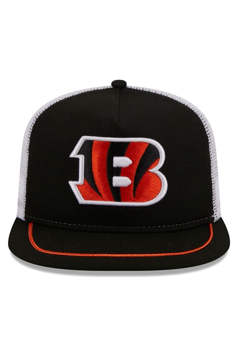 Men's New Era Black/White Cincinnati Bengals Original Classic Golfer Adjustable Hat, Alternate, color, Black