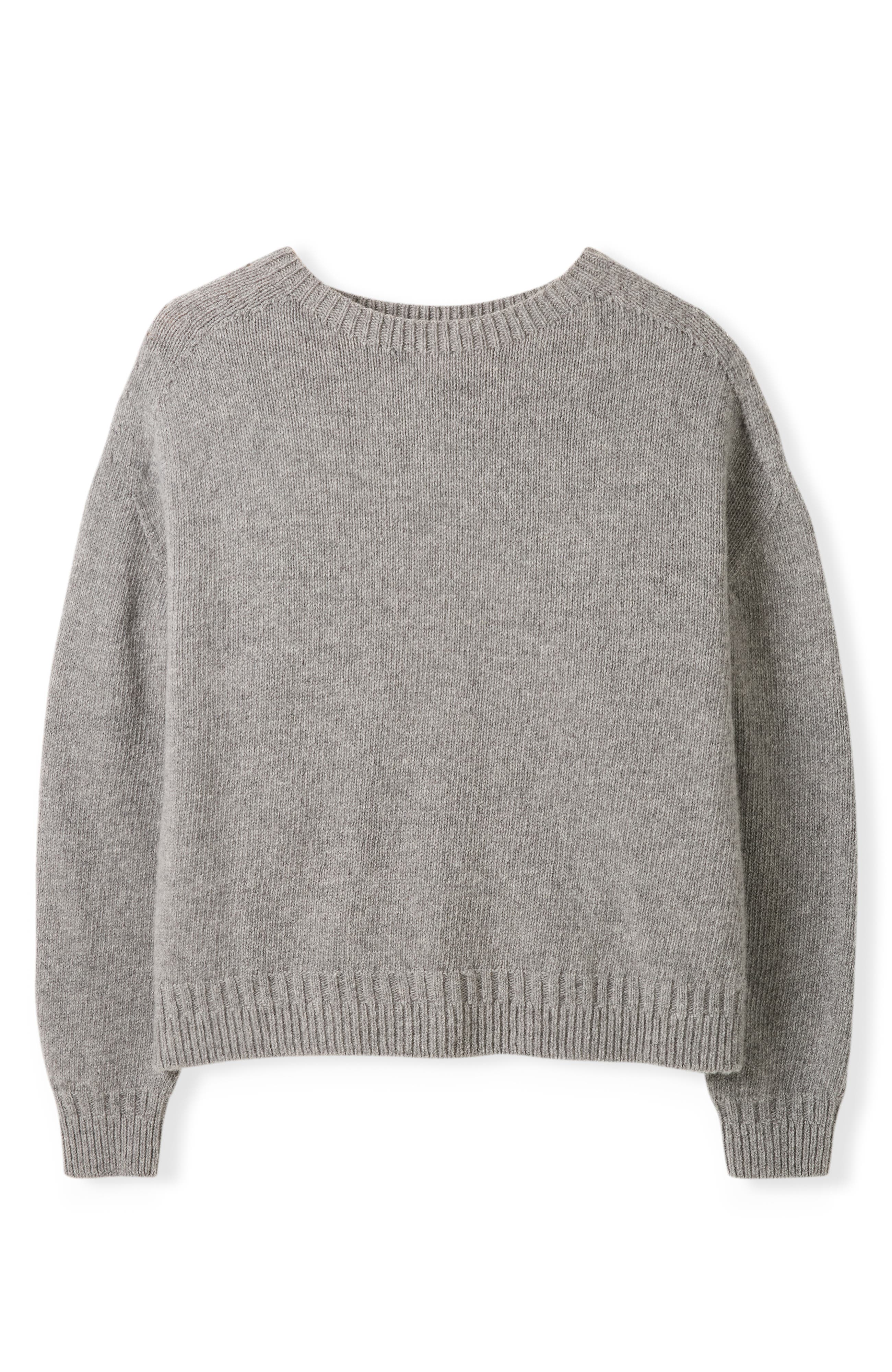 Boxy Saddle Shoulder Crew Neck Sweater - image 2