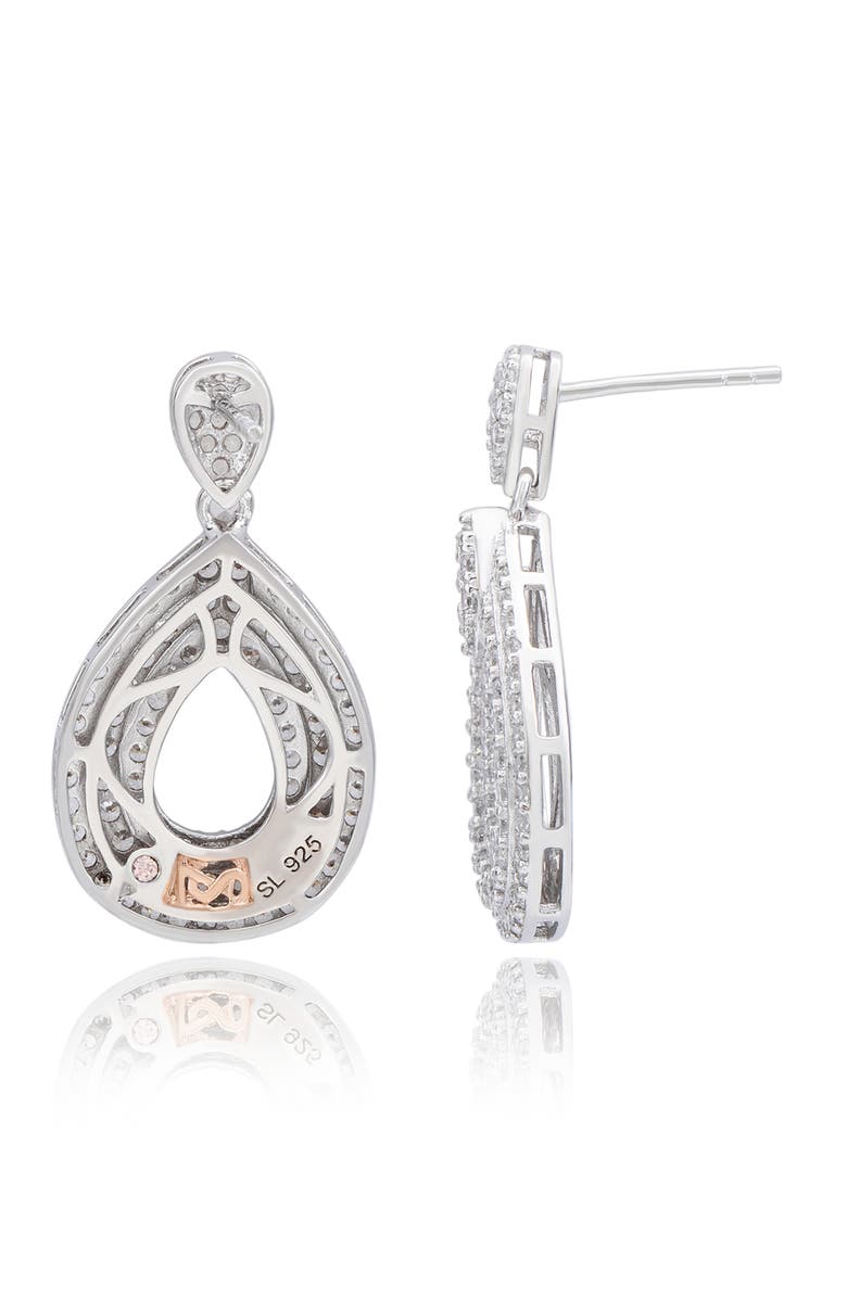 SUZY LEVIAN Cubic Zirconia Teardrop Earrings, Alternate, color, Silver/ Cubic Zirconia