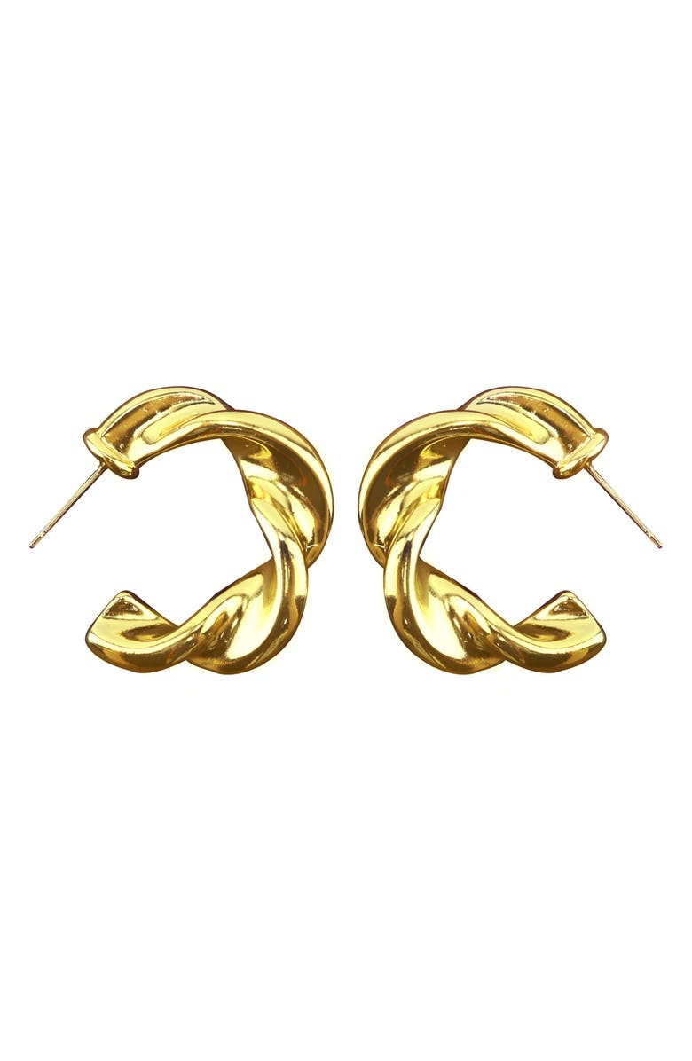 Panacea Twisted Hoop Earrings, Main, color, Gold