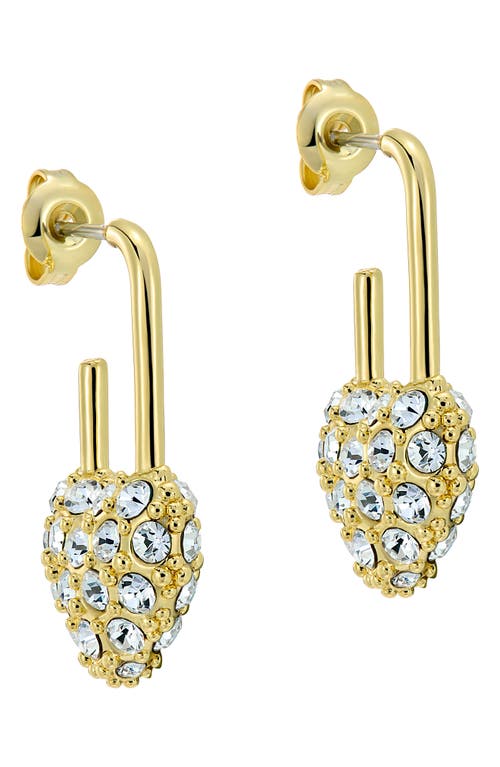 Ted Baker Payton Crystal Padlock Drop Earrings In Gold