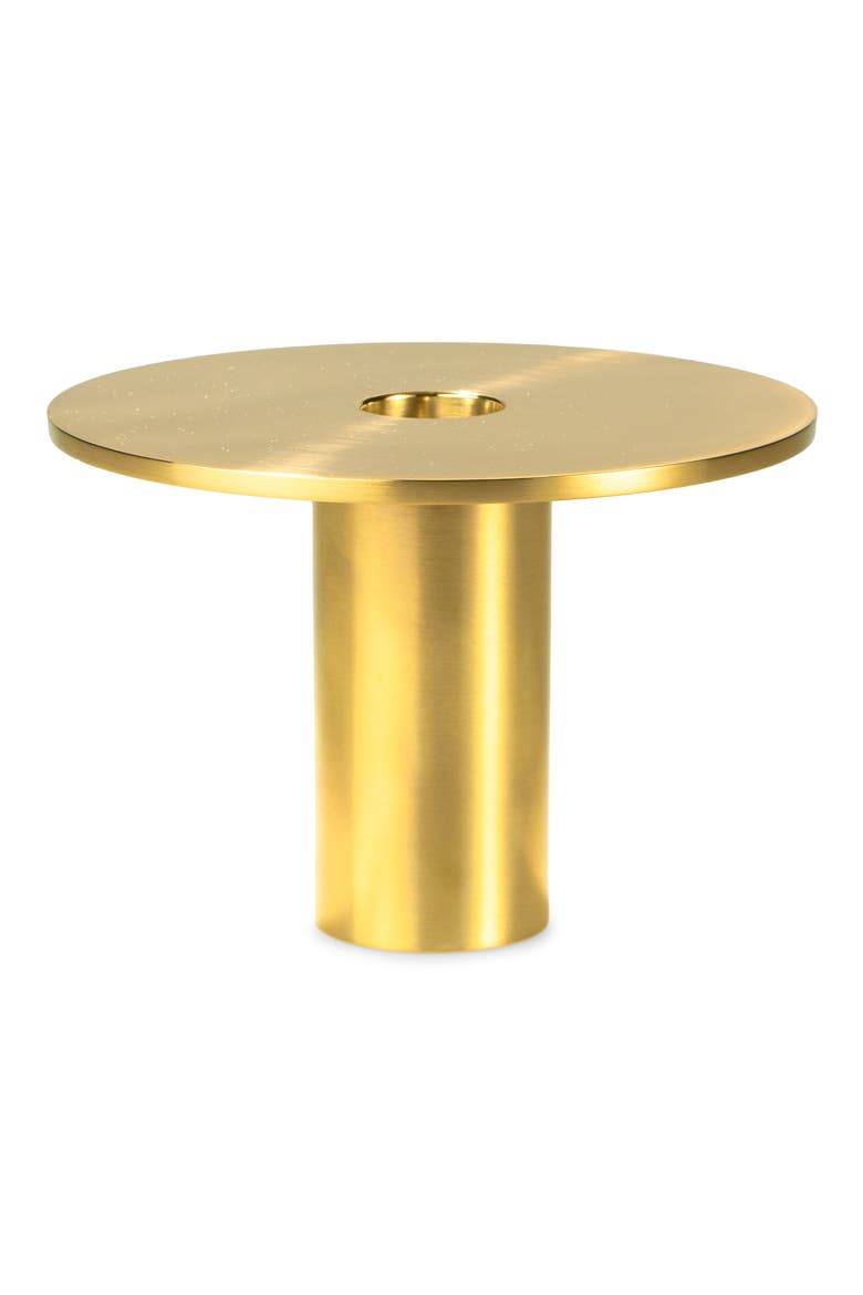 Eclipse Brass Candle Holder, Main, color, GOLD