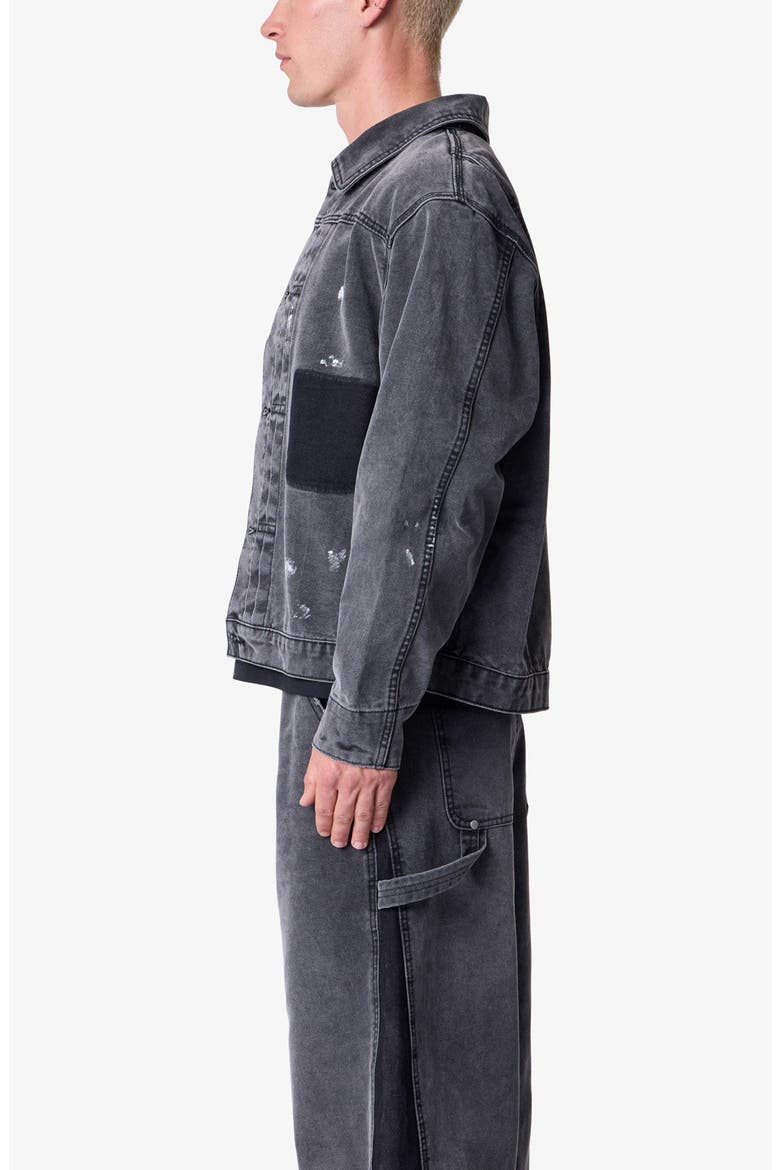 Reworked Denim Jacket, Alternate, color, WASHED BLACK