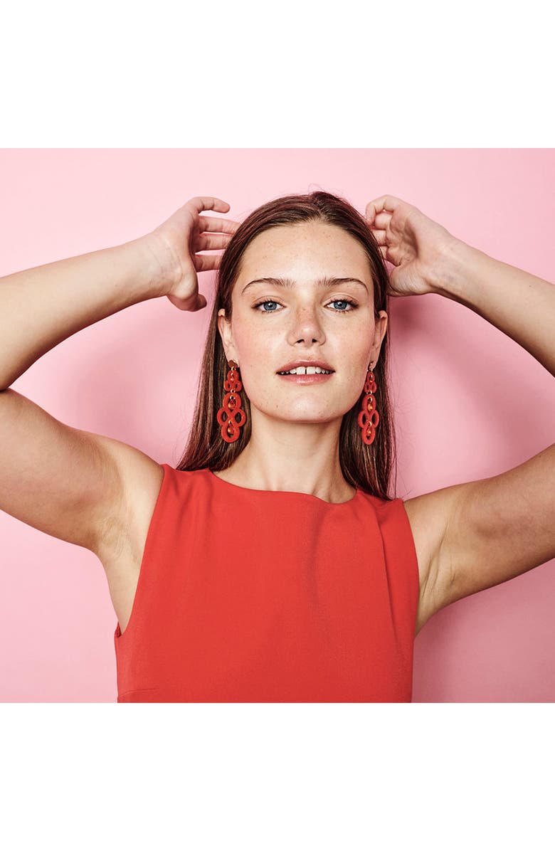 Toolally Batik Earrings - Sienna Red & Orange Mirror, Alternate, color, Red And Orange