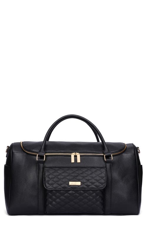 Luli Bebé Monaco Faux Leather Travel Bag in Ebony Black  product