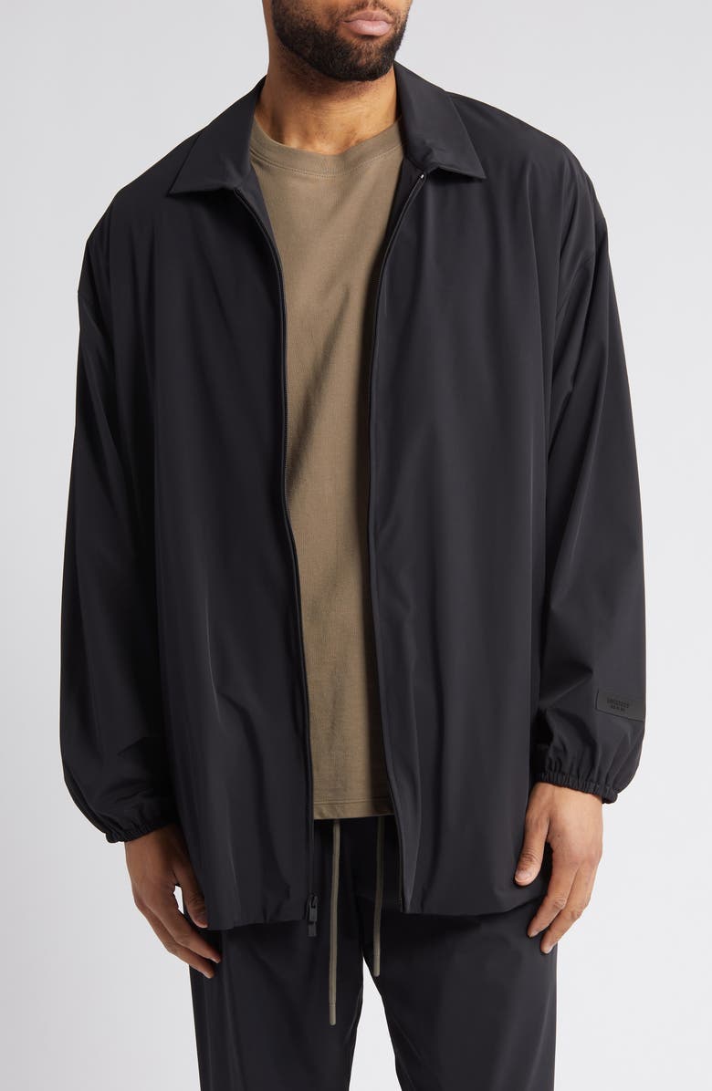 Fear of God Essentials Oversize Stretch Nylon Zip Jacket, Main, color, 