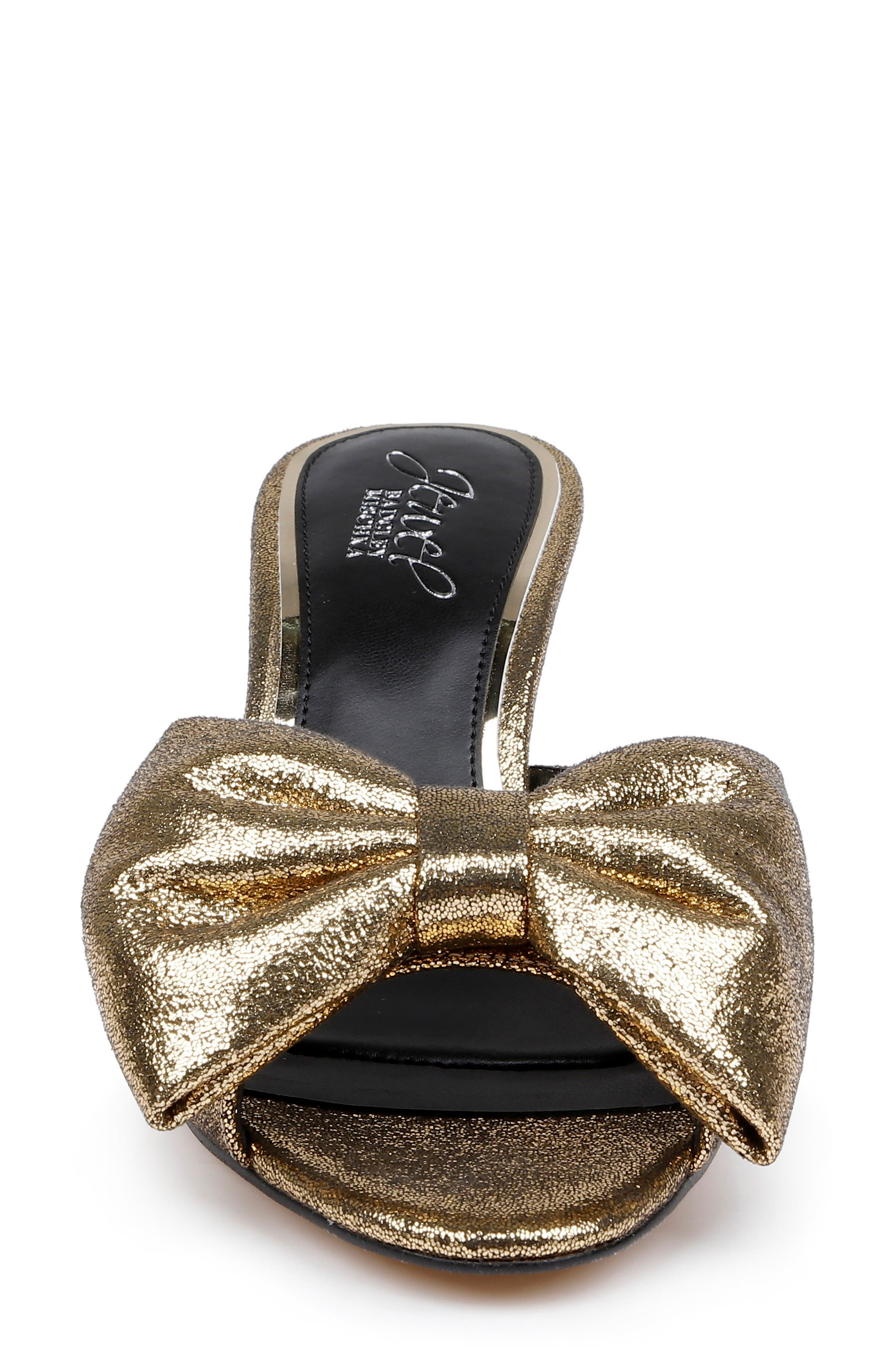 Jewel Badgley Mischka Kora Slide Sandal, Alternate, color, Gold Met