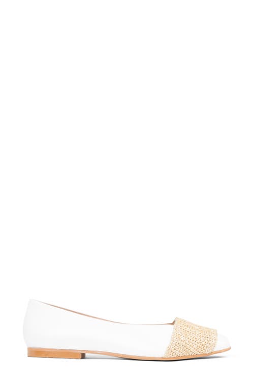 Patricia Green Milan Embellished Ballet Flat In White