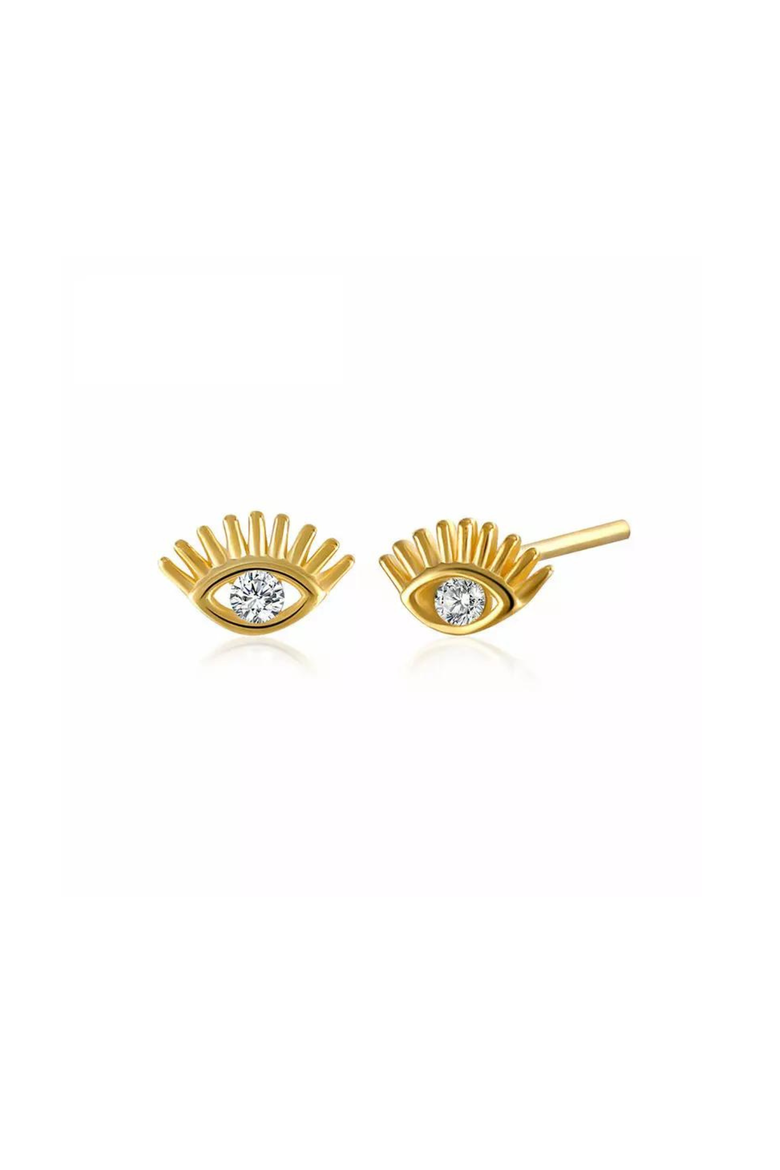 Eye Stud Earrings Sterling Silver, Main, color, Gold