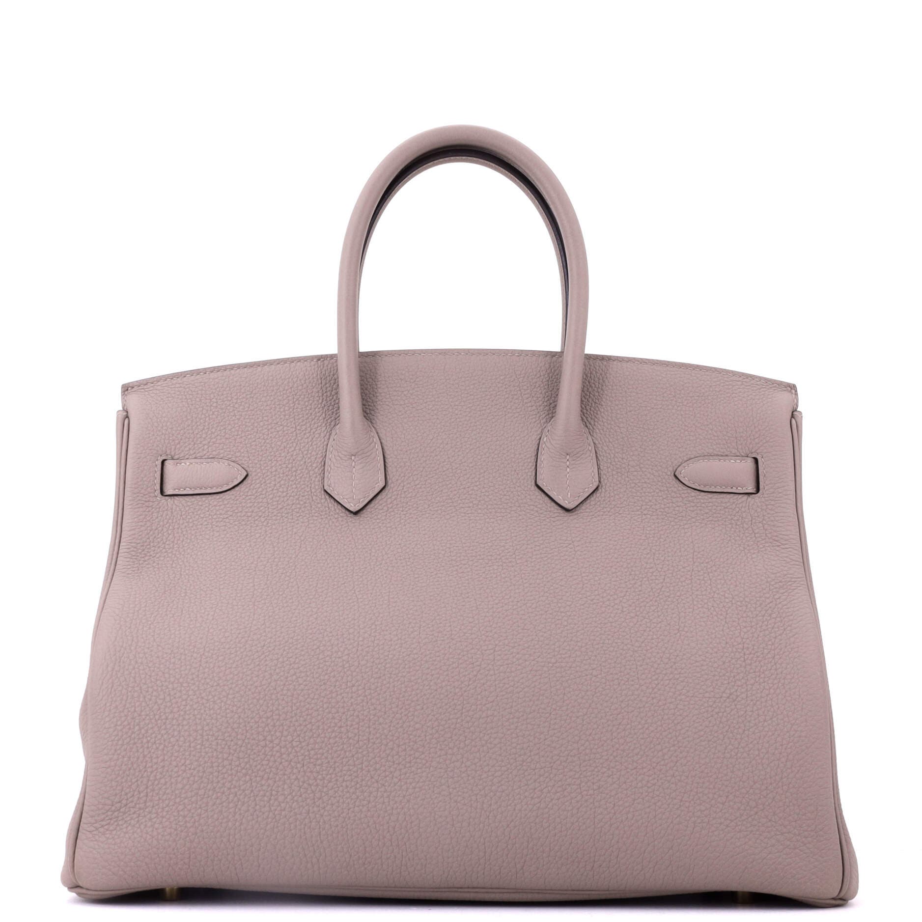 Pre-Owned Hermes Birkin Handbag Grey Togo with Gold Hardware 35, Alternate, color, Gris Asphalte
