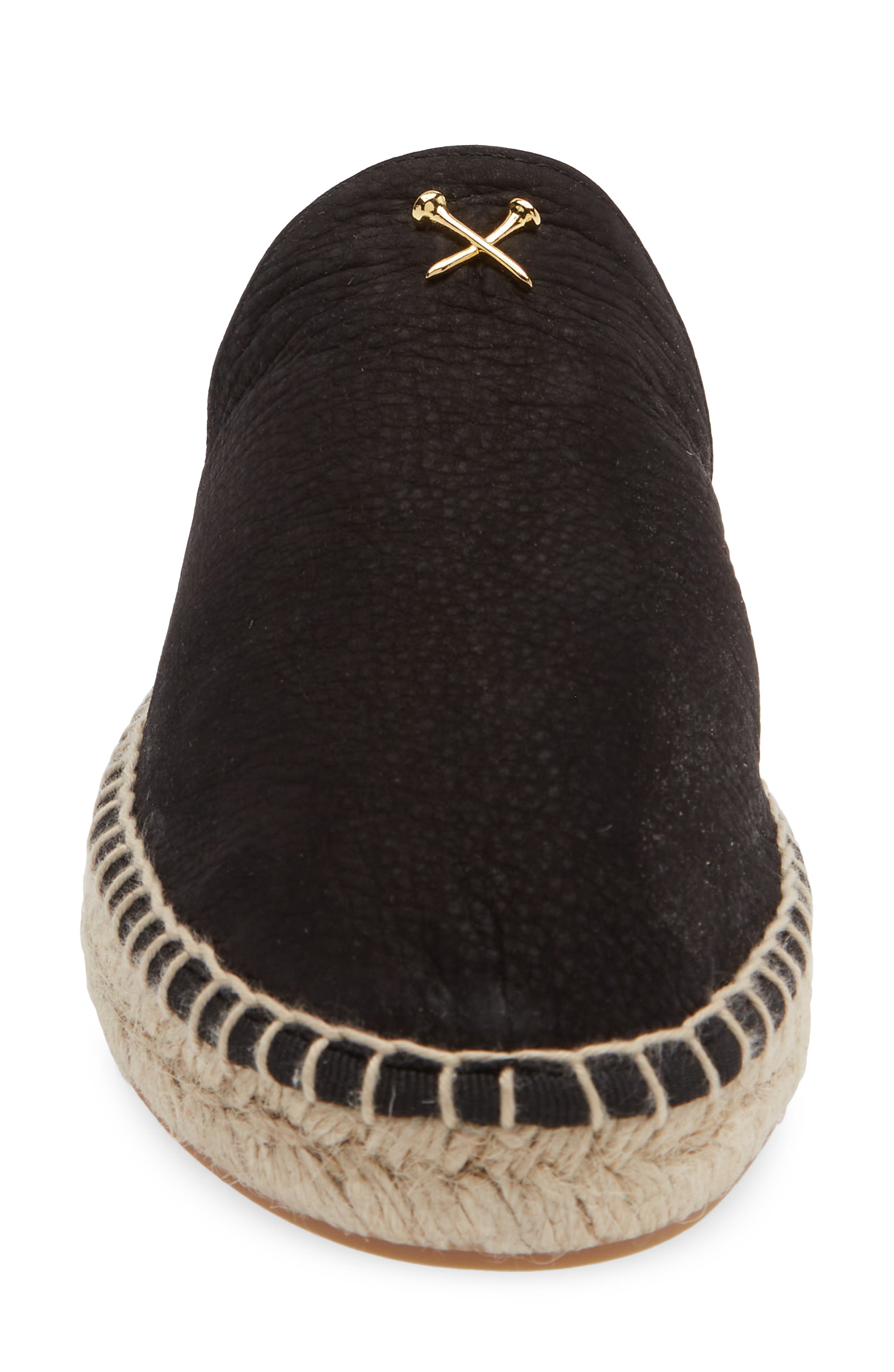 G/FORE Metal Tees Nubuck Espadrille Mule, Alternate, color, Onyx