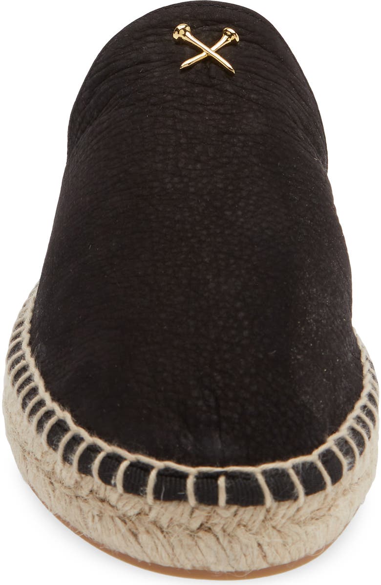 G/FORE Metal Tees Nubuck Espadrille Mule, Alternate, color, Onyx