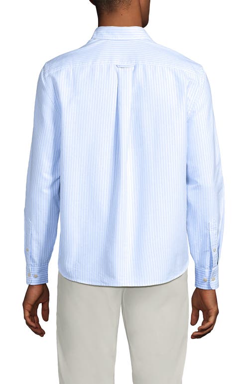 Lands' End Traditional Fit Comfort-first Sail Rigger Oxford Shirt In Blue