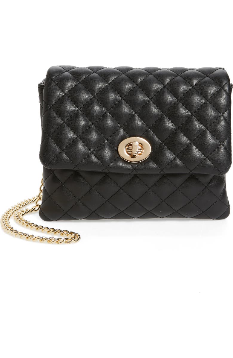 Mali + Lili Quilted Vegan Leather Convertible Belt Bag, Alternate, color,