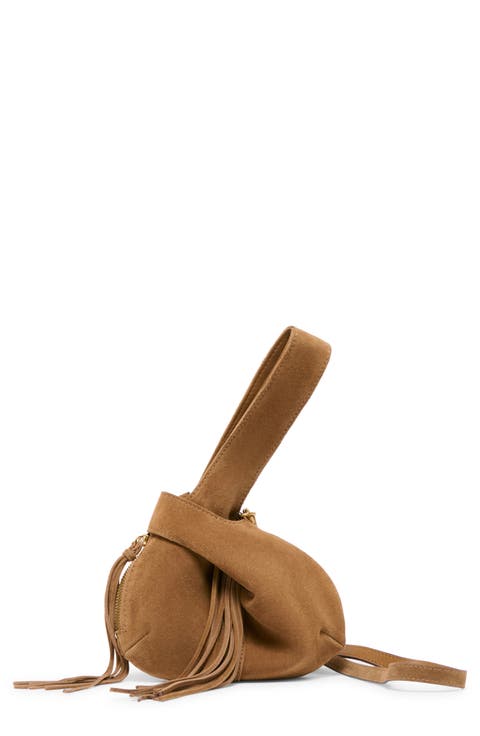 Zury Leather Fringe Handbag