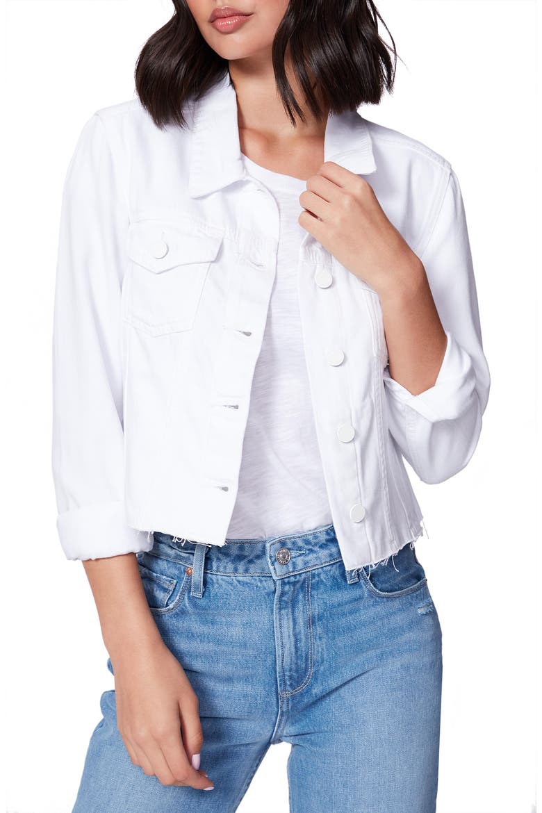 Relaxed Vivienne Denim Jacket, Main, color, CRSP WHT