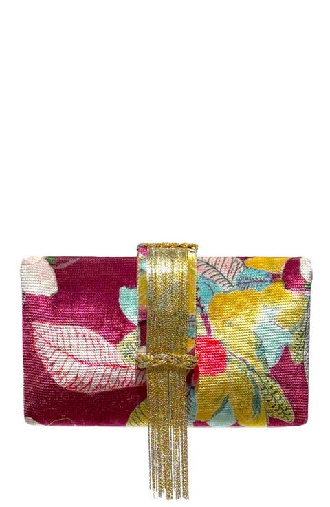 Velvet Fringe Clutch
