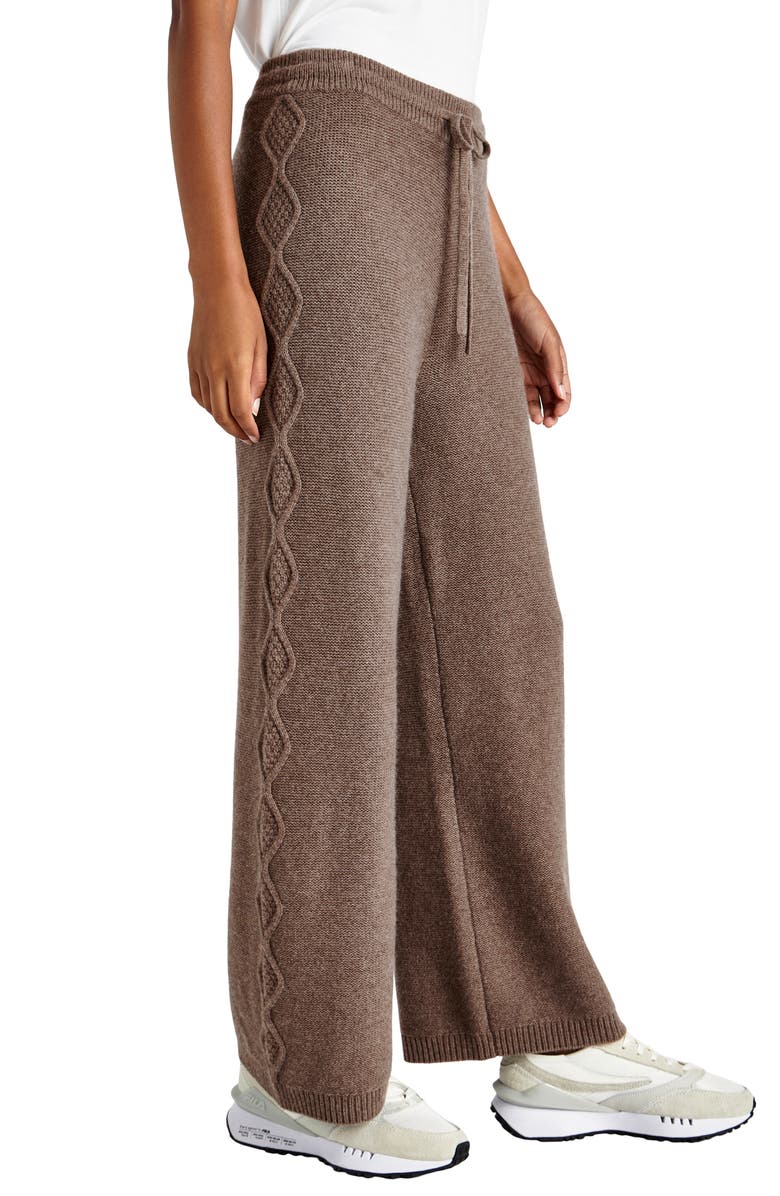 Splendid Dakota Cable Detail Wide Leg Sweater Pants, Alternate, color, 