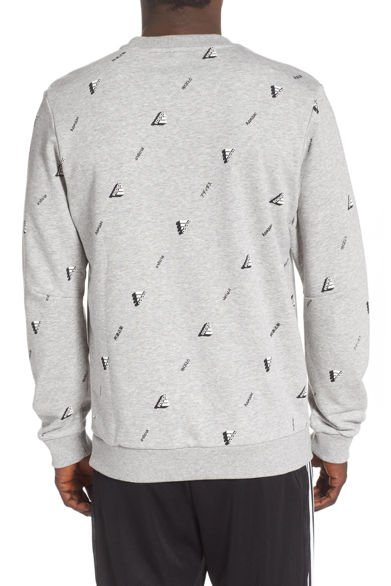 Must Haves Graphic Crewneck Sweatshirt, Alternate, color, GREY HEATHER/ WHITE/ BLACK