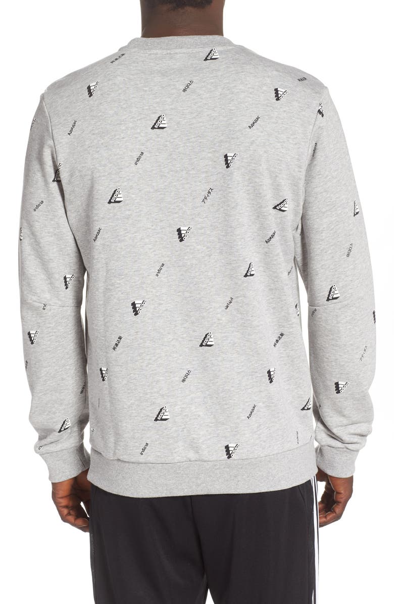 adidas Must Haves Graphic Crewneck Sweatshirt, Alternate, color, 