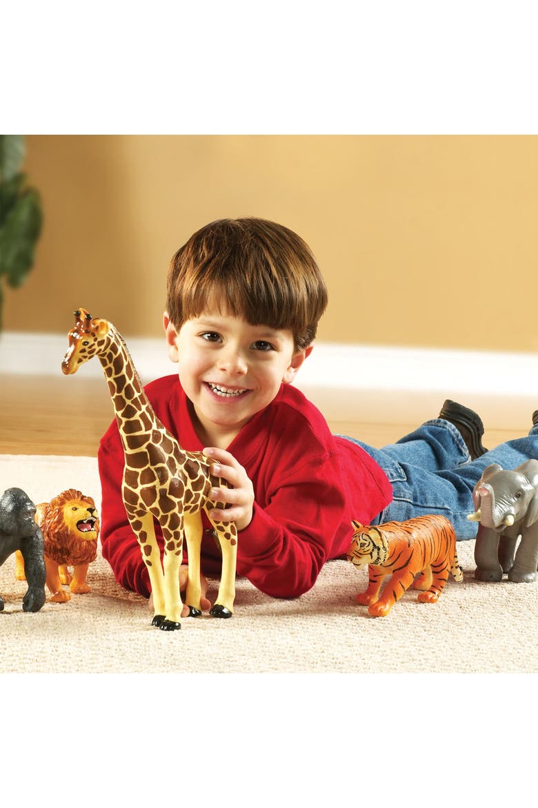 Jumbo Animals Set of 18 - Farm, Jungle, & Pets, Alternate, color, Multicolored