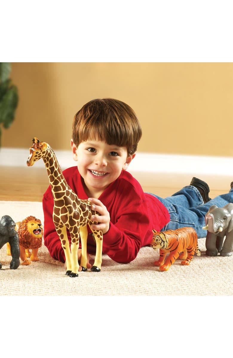 Kaplan Early Learning Company Jumbo Animals Set of 18 - Farm, Jungle, & Pets, Alternate, color, Multicolored