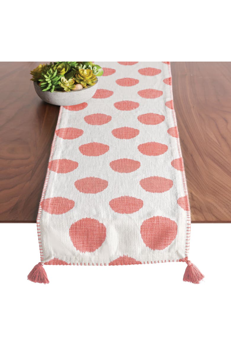 carol & frank Dot Table Runner, Alternate, color, Pink