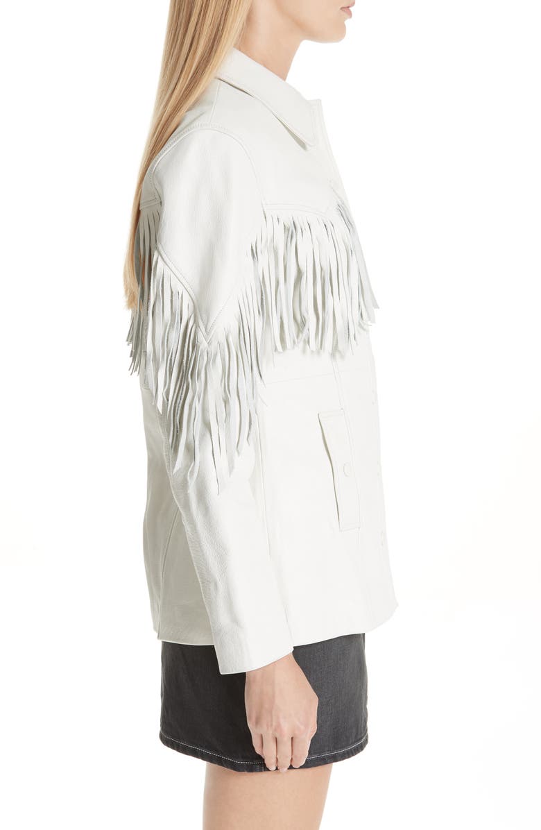 Ganni Leather Jacket, Alternate, color, 