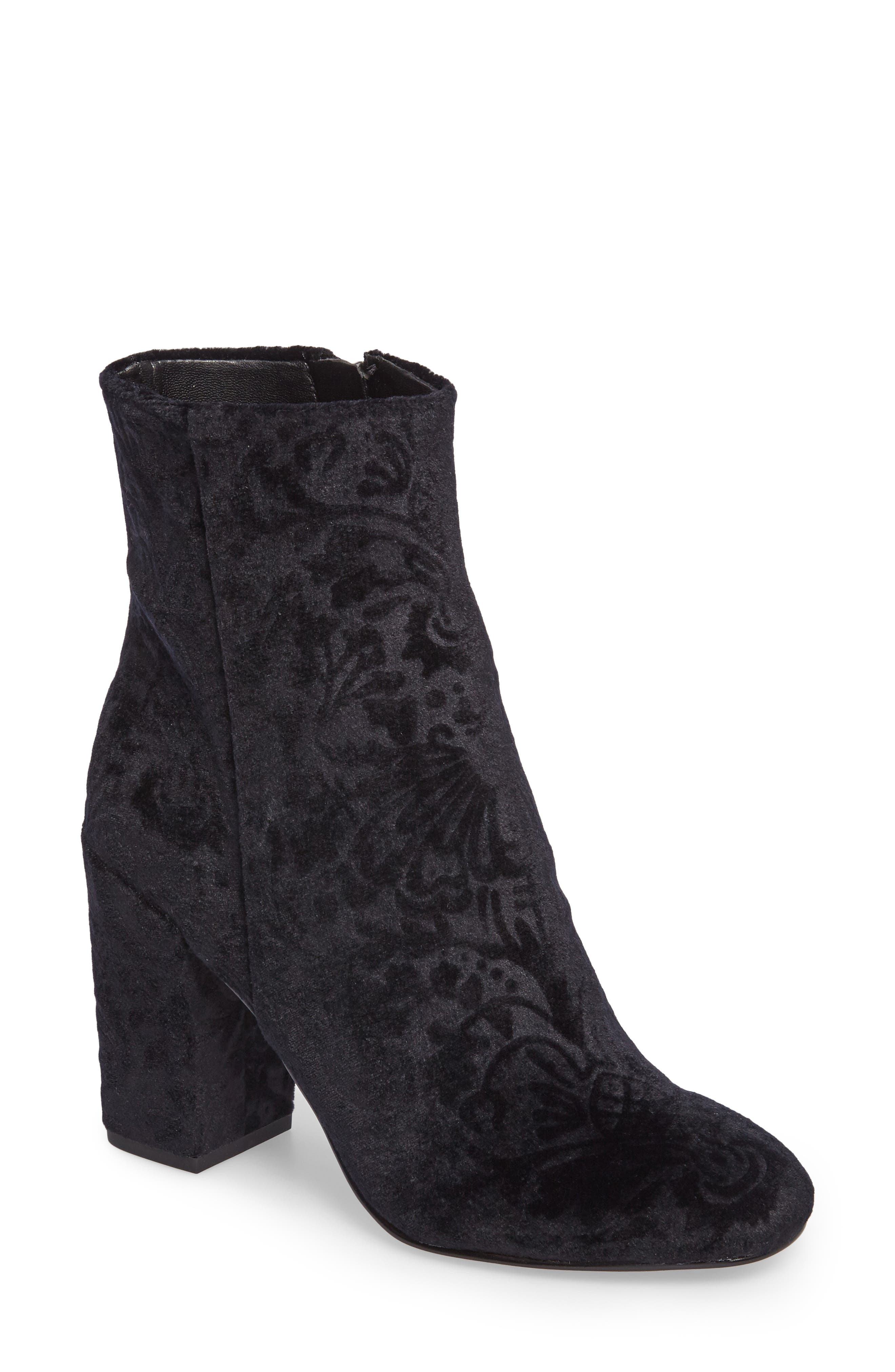 Rebecca Minkoff Floral Velvet Bootie, Main, color, 
