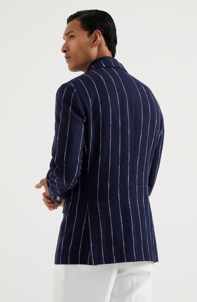 Brunello Cucinelli Chalk stripe deconstructed blazer, Alternate, color,