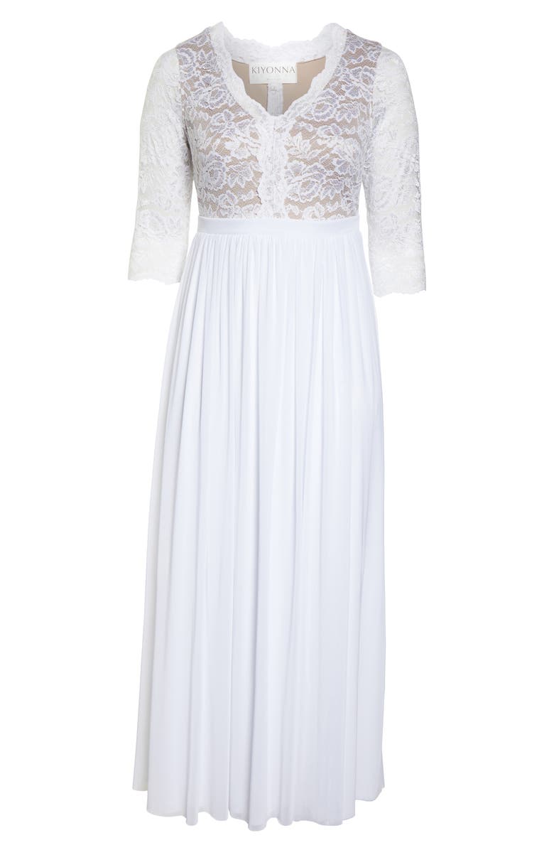 Kiyonna Everlasting Lace Pleated Dress, Alternate, color, 