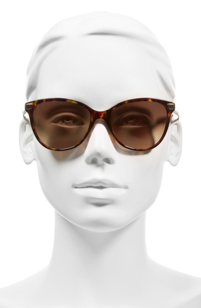 Burberry 57mm Cat Eye Sunglasses, Alternate, color, Dark Tortoise