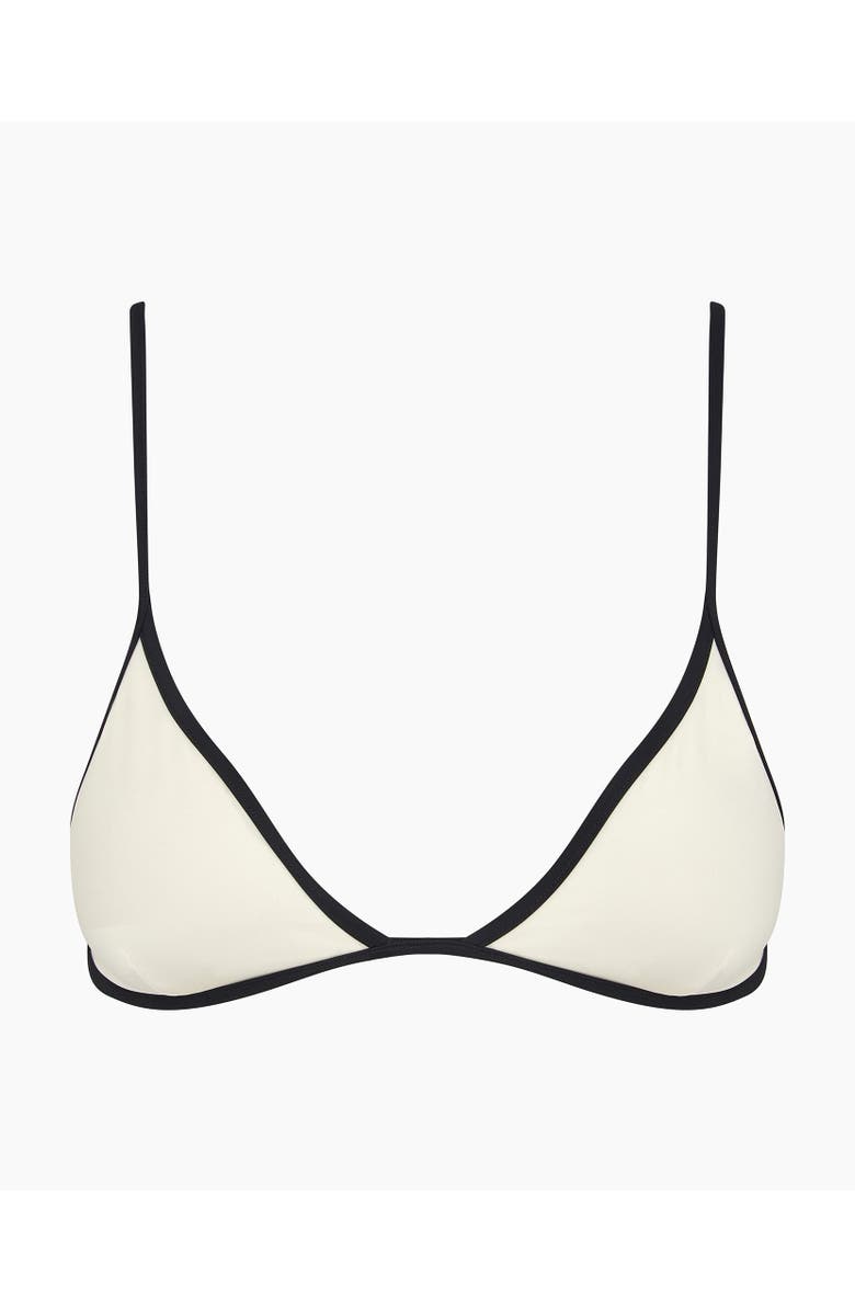 Onia Aimee String Bikini Top, Alternate, color, Egret/Black